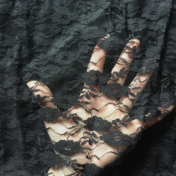 Black Lace Overlay Dress - Picture 5 of 5